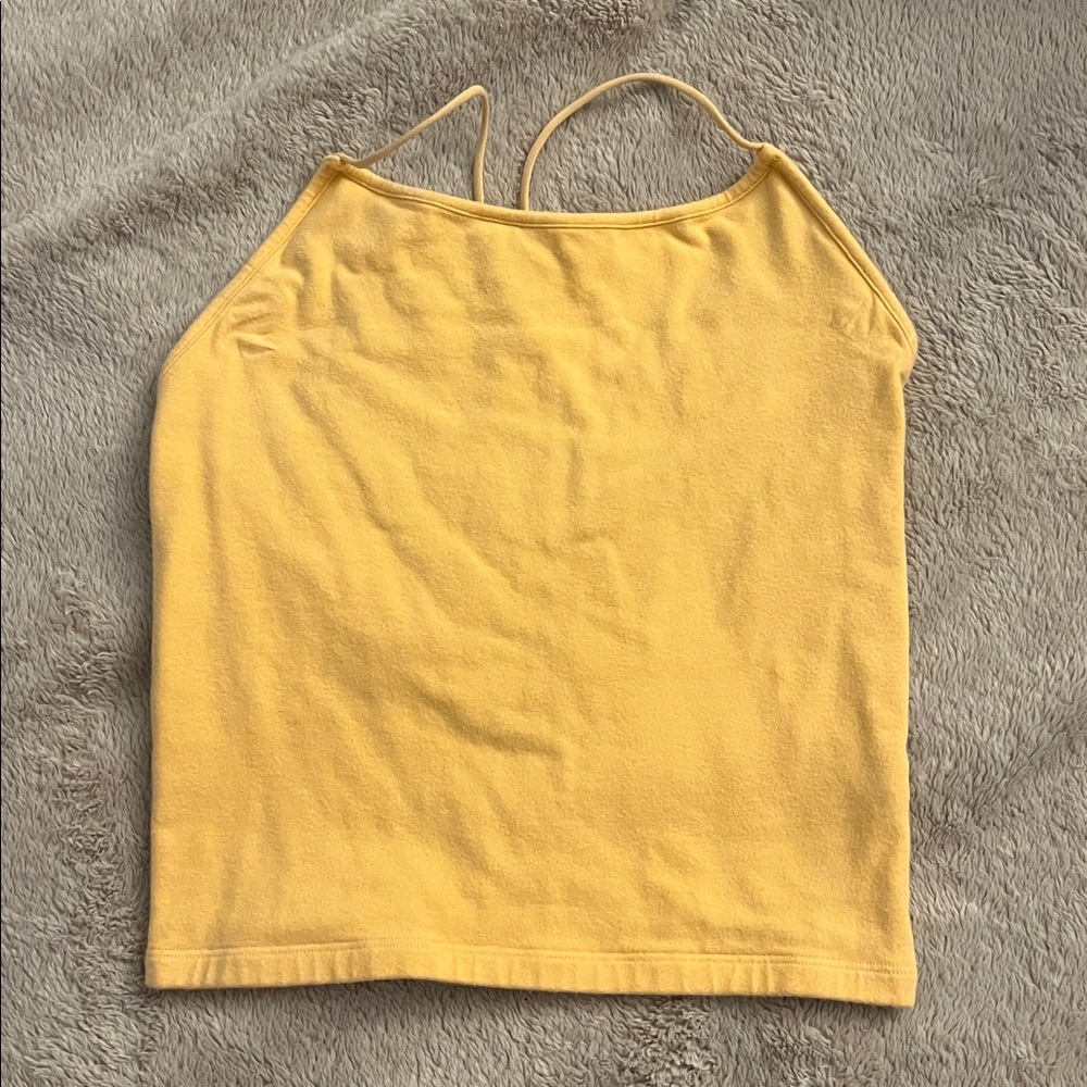 american eagle yellow-orange top